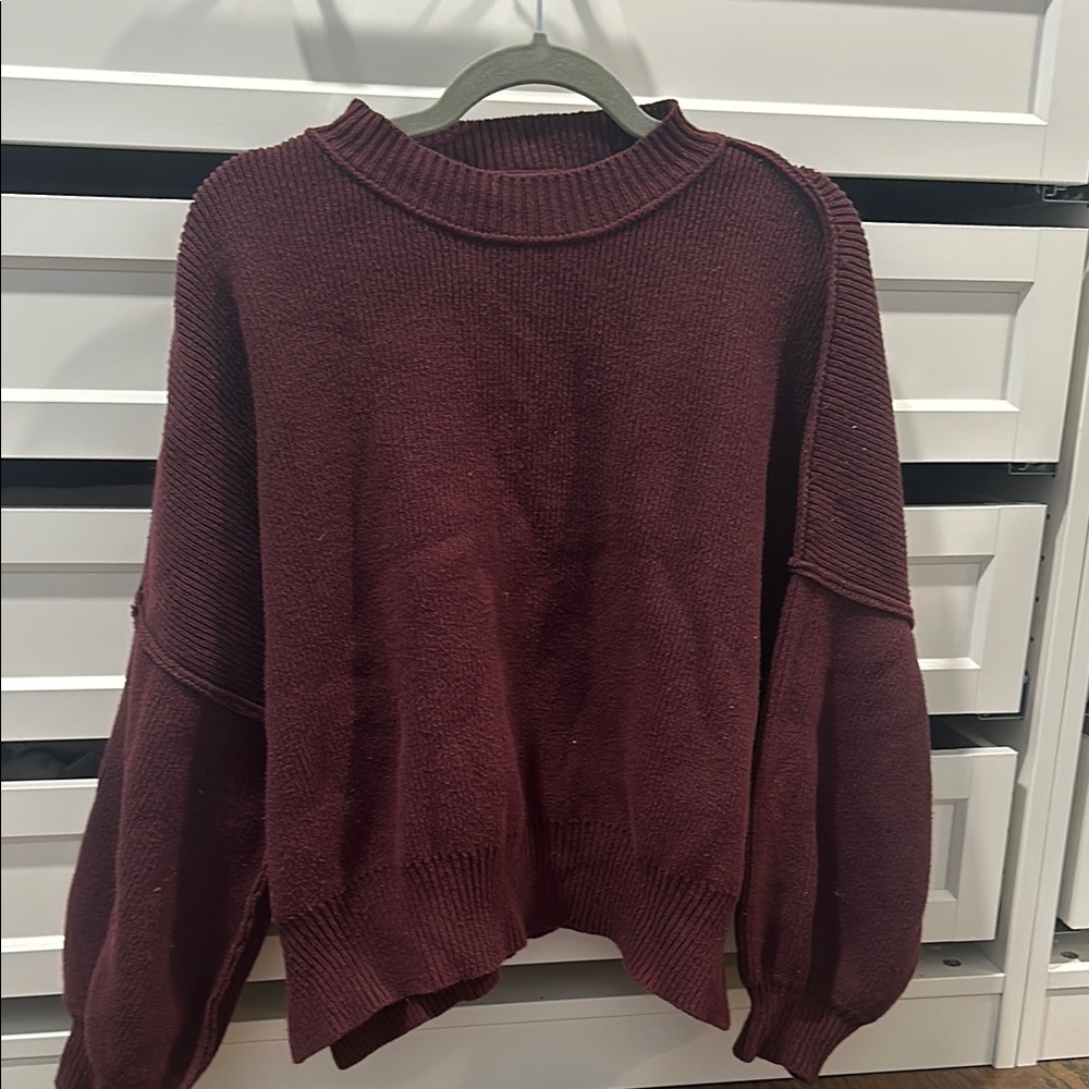Women's Burgundy Sweater
